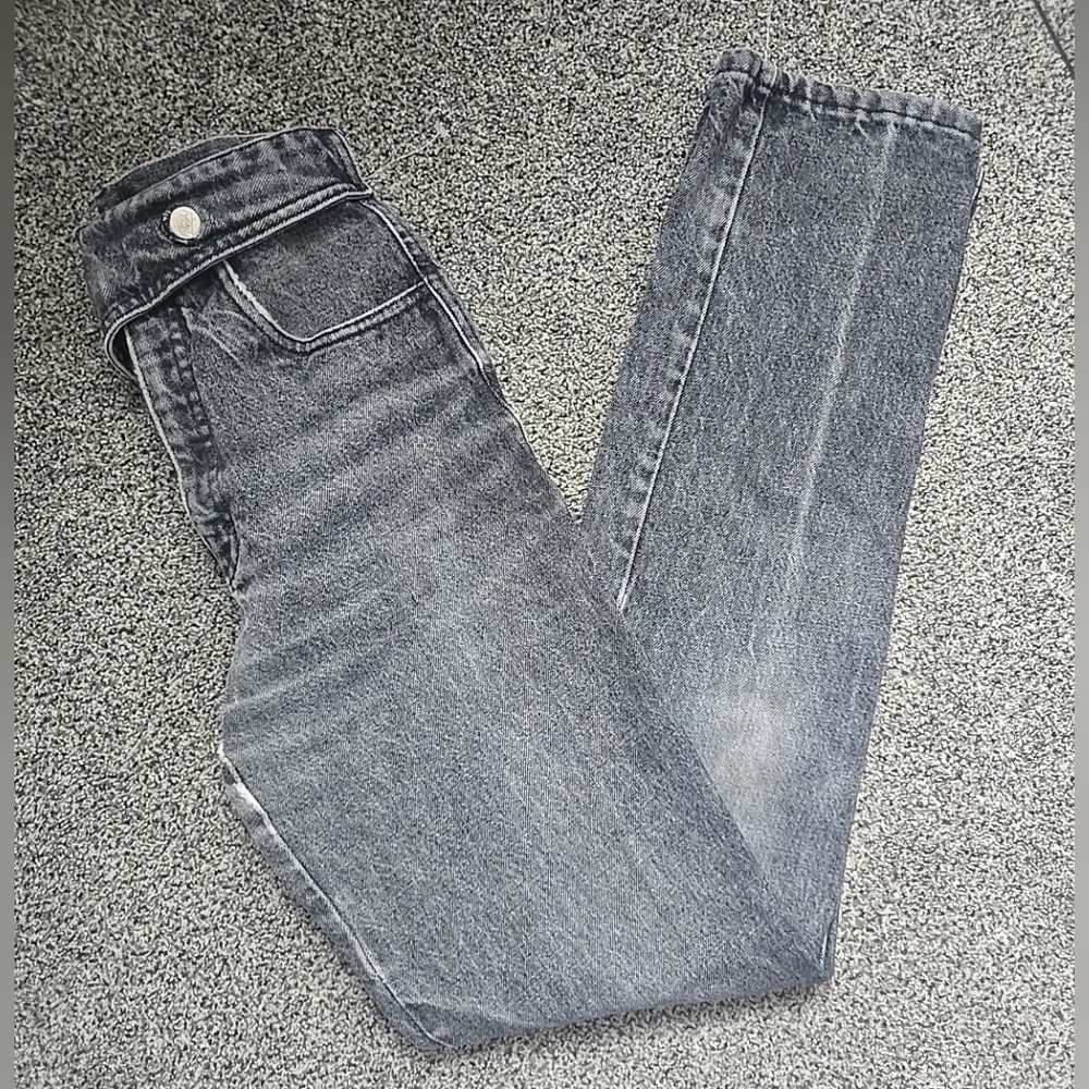 VTG Roper Riding wester Jeans Women Size 3/4 Gray Extra High Rise Straight Leg - Picture 5 of 16